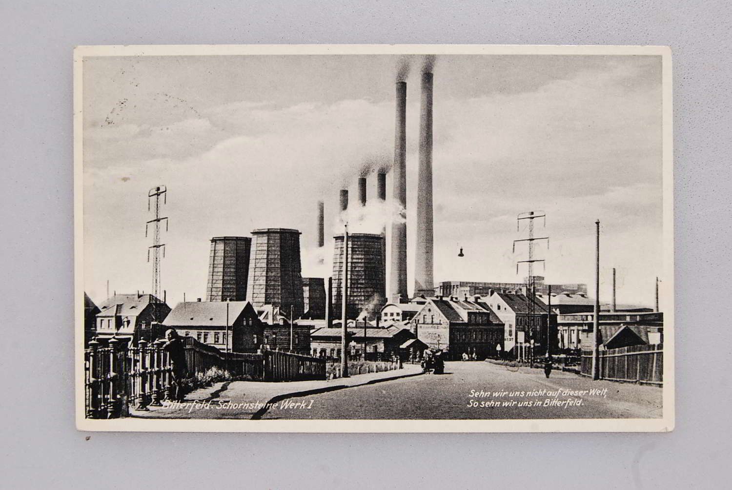 Cartoline postali: AK Bitterfeld - Schornsteine Werk 1 – Usato da Rüfenacht BE venduto da Toro06