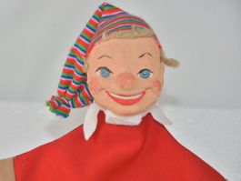 ♨️ ANTIKER KASPERLI HANDSPIELPUPPE ZIPFELMÜTZE GUTER ZUSTAND