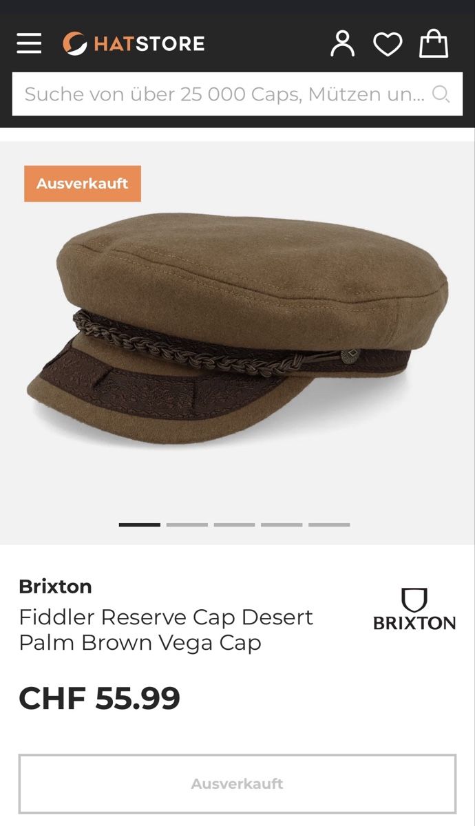 Altro in  Abbigliamento & Accessori: Fiddler Reserve Cap Desert Palm Brown Vega Cap – Usato da Schwende venduto da weesli 8
