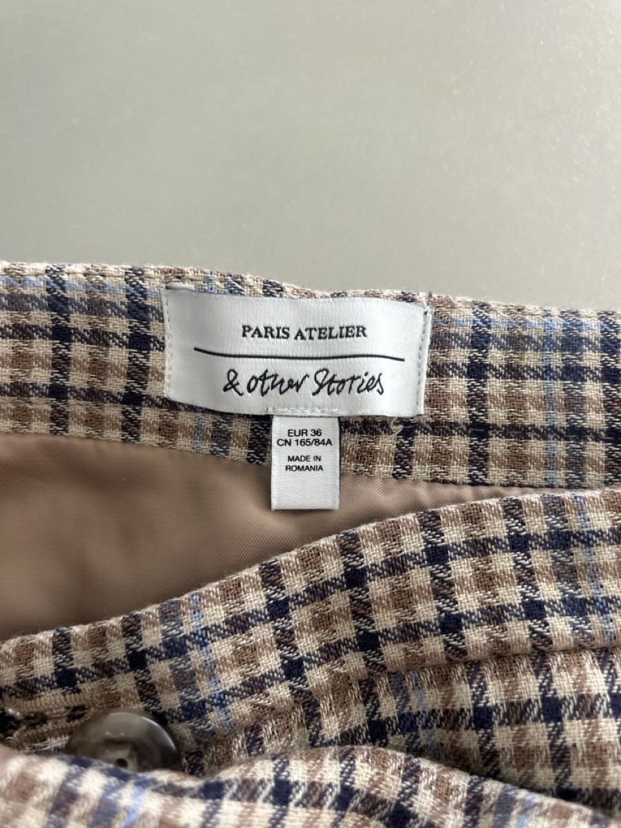 Röcke: Mini Skirt Checkered Pattern Gold Buttons Like New – Neu (gemäss Beschreibung) aus Bern von jos_xdf8 1