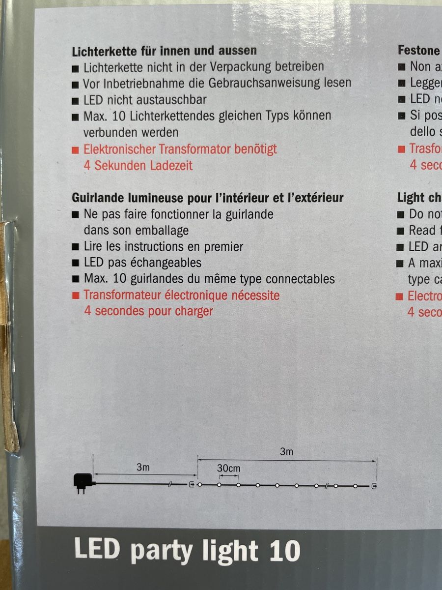 Ghirlande e barre luminose: Lichterkette LED (warmweiss) – Nuovo (secondo la descrizione) da Waldkirch venduto da SANDRADUBLER 2