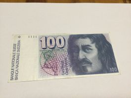Alte 100 fr Bank Noten Swiss Gebrauchten 
