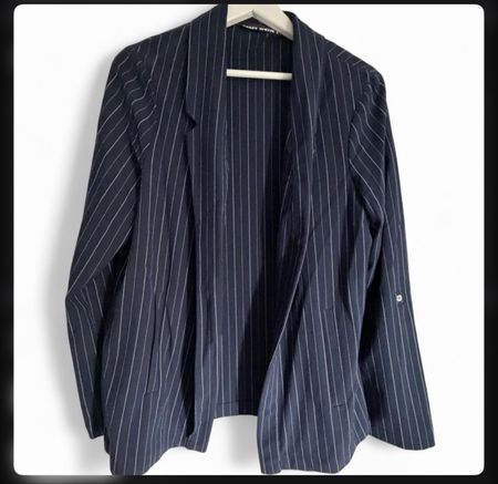 Navy blue pinstripe blazer with a classic fit #formalwear #b