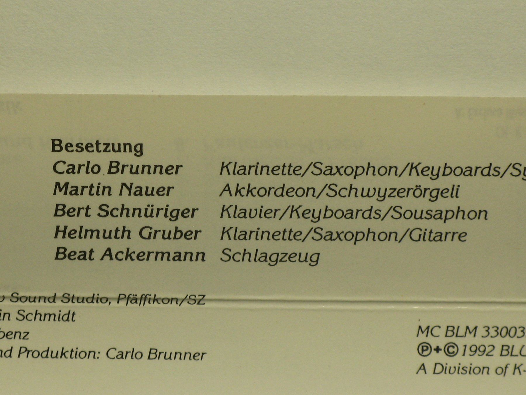 Musicassette: CARLO  BRUNNER   Super Ländler Kapelle – Usato da Langnau i. E. venduto da gf2_29jt 3