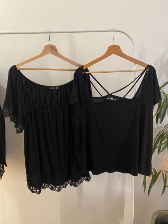 Boohoo 2 T-Shirts schwarz Gr. 52