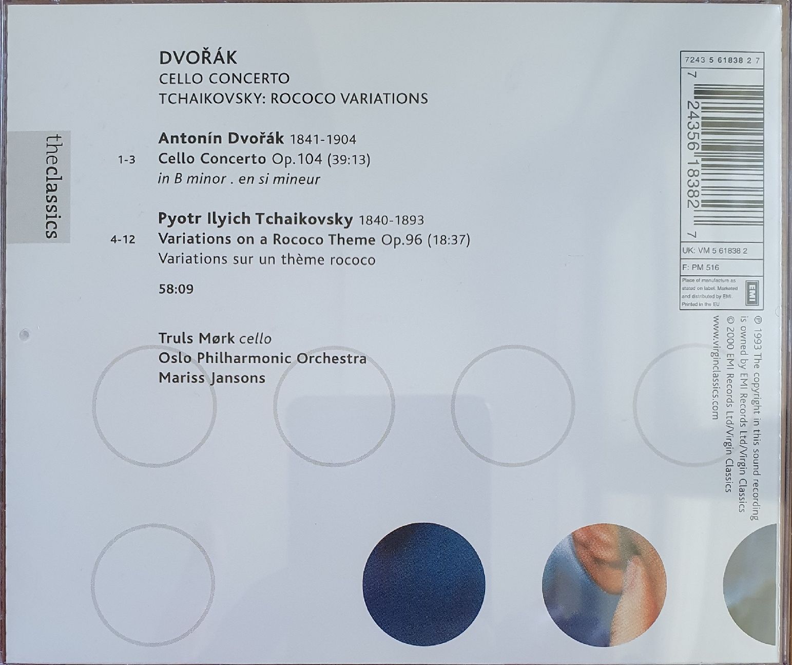 CD: CD: Dvorak Cellokonzert & Tschaikowsky Rokoko-Variationen – Nuovo (secondo la descrizione) da Zürich venduto da Philotimo 2