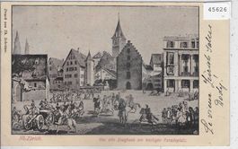 Alt-Zürich - Das alte Zeughaus am heutigen Paradeplatz