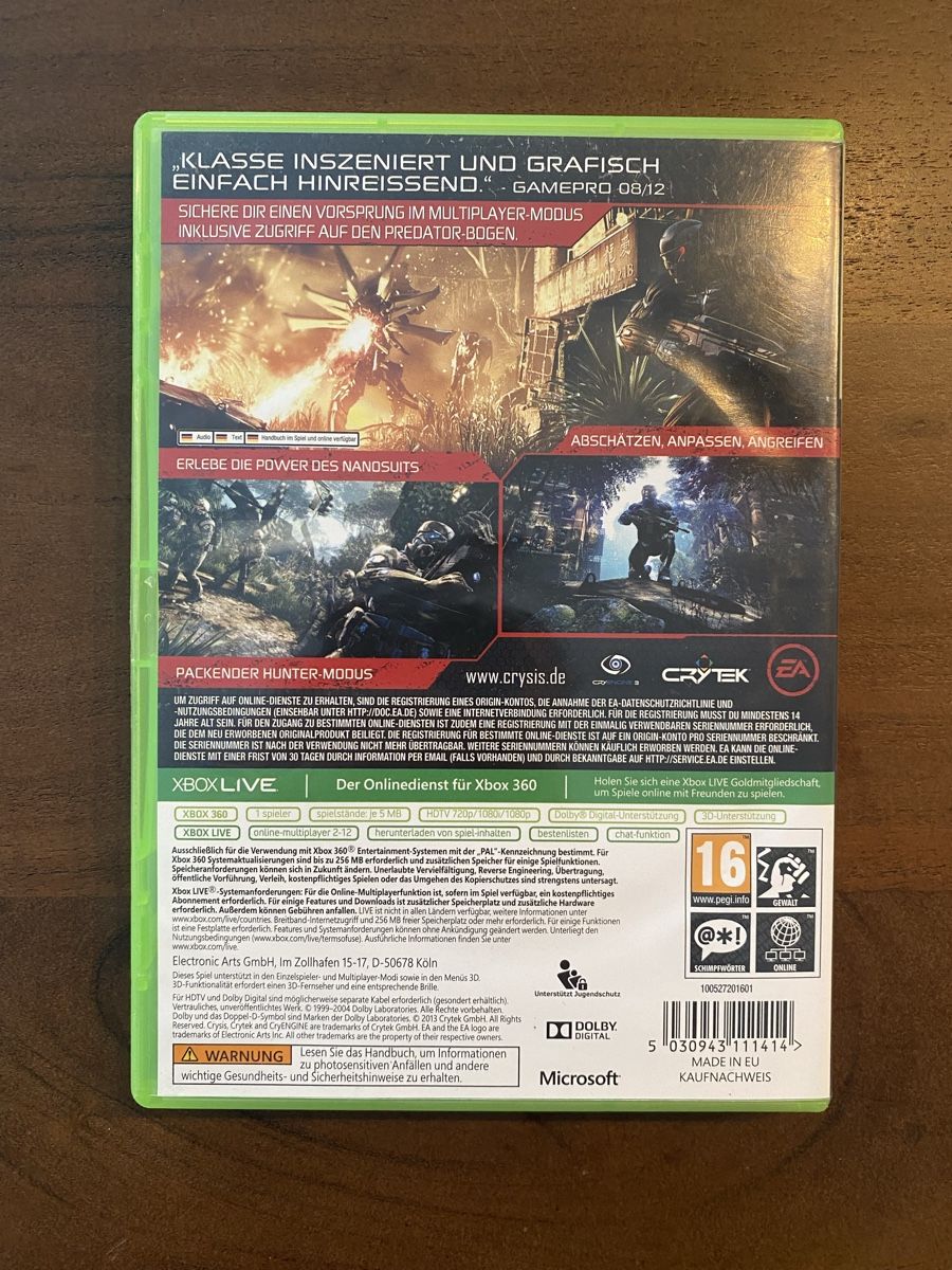 Microsoft Giochi: Crysis 3 für Xbox 360 – Usato da Thunstetten venduto da Virus_33 2