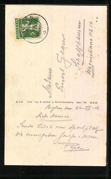 Cartes postales: AK Biglen, Kirche, 1916 – D'occasion à Berlin par bartko-reher 1