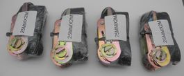 80 Stück Spanngurt / Spannset 800 Kg x 2 M, black
