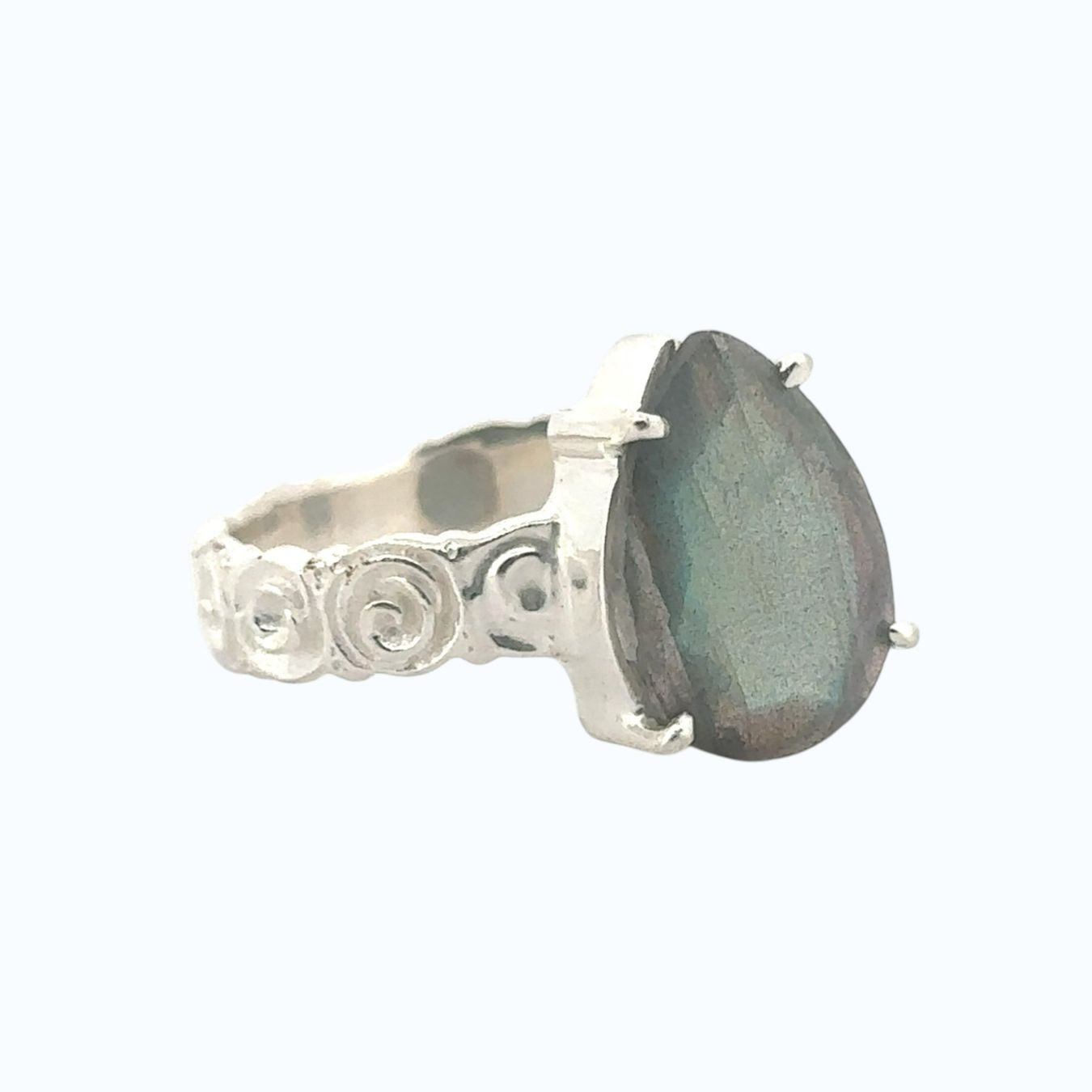 Olga Ribler Anelli: Unikate Silber Ring 925 mit Labradorit  Grösse 59 – Nuovo (secondo la descrizione) da Luzern venduto da Schmuckoutlet 1