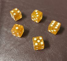 Las Vegas Casino Würfel  5 Stk. (GOLD) ca. 16mm 💛