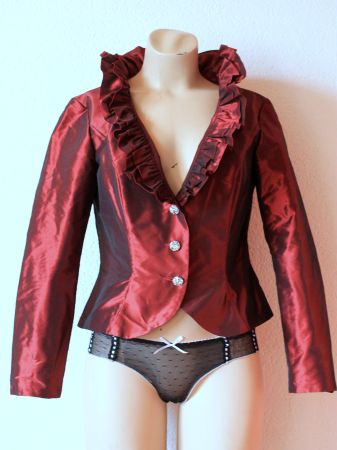 Weise * glamouröse JACKE / Blazer in Bordeauxrot  40  L Neu!
