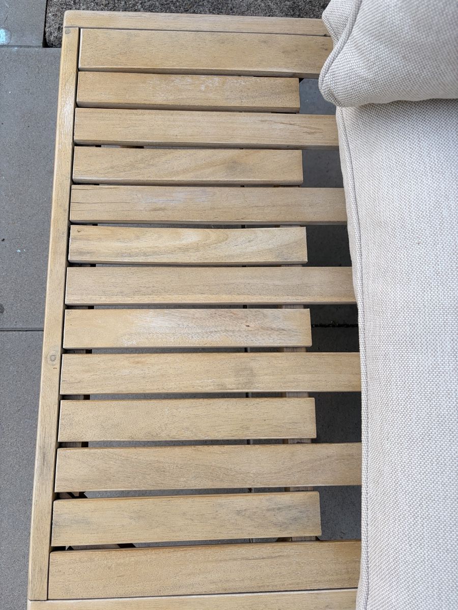 Sofas: Gartenlounge Ecksofa mit Polstern in beige – D'occasion à Altnau par kurvenmuehle 3