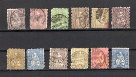 1862 - 1881  Sitzende Helvetia N ° ???? Etat voir Photos