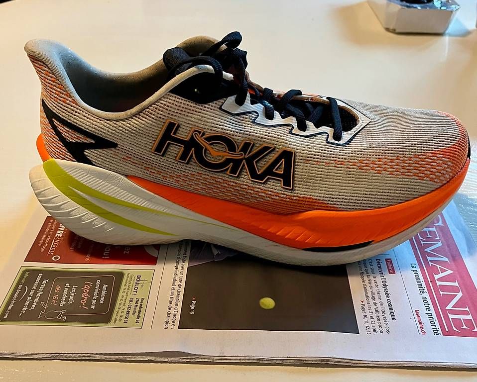 Scarpe da uomo: Hoka Mach x3  – Usato da Moutier venduto da cbr90