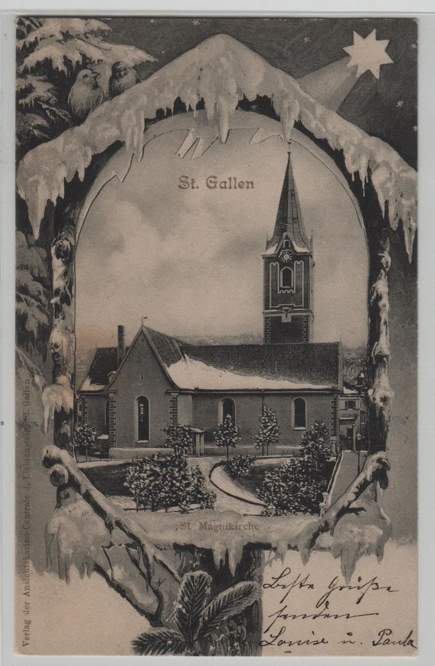 Ansichtskarten: St. Gallen - St. Magnikirche – Antik aus Ettingen von Kartenplanet
