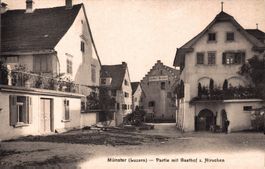 Münster (Luzern) - Partie mit Gasthof z. Hirschen