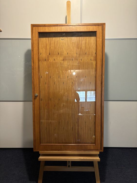 Design-Schlüsselschrank 'Route 66' – Retro, Schwarz, Aus Holz, 40 Cm Hoch, Mit 8 Haken
