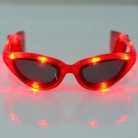 Blinkende Partybrille in Rot Show Gag