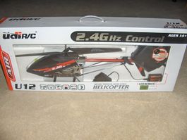 Neuer, 80cm Elektroheli UDIRC U12 Metal Version mit Zubehör