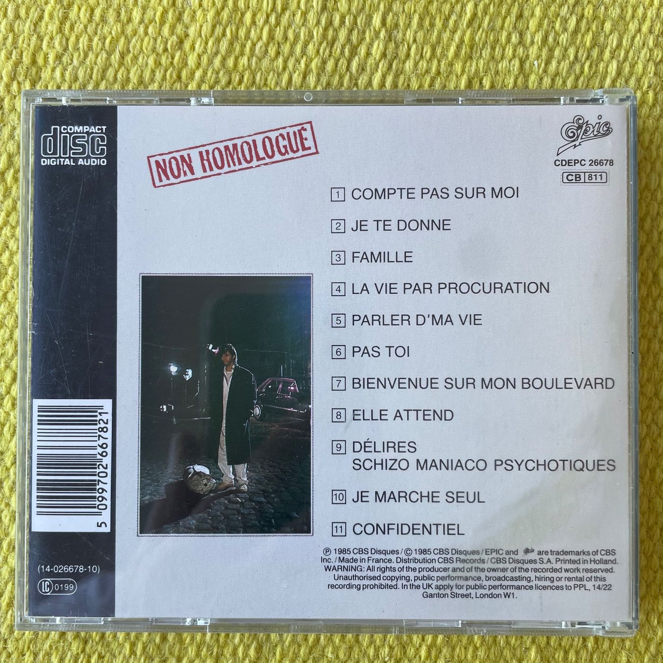 CD: JEAN JAQUES GOLDMAN-NON HOMOLOGUE – Usato da Rorschacherberg venduto da CD-Roli 1