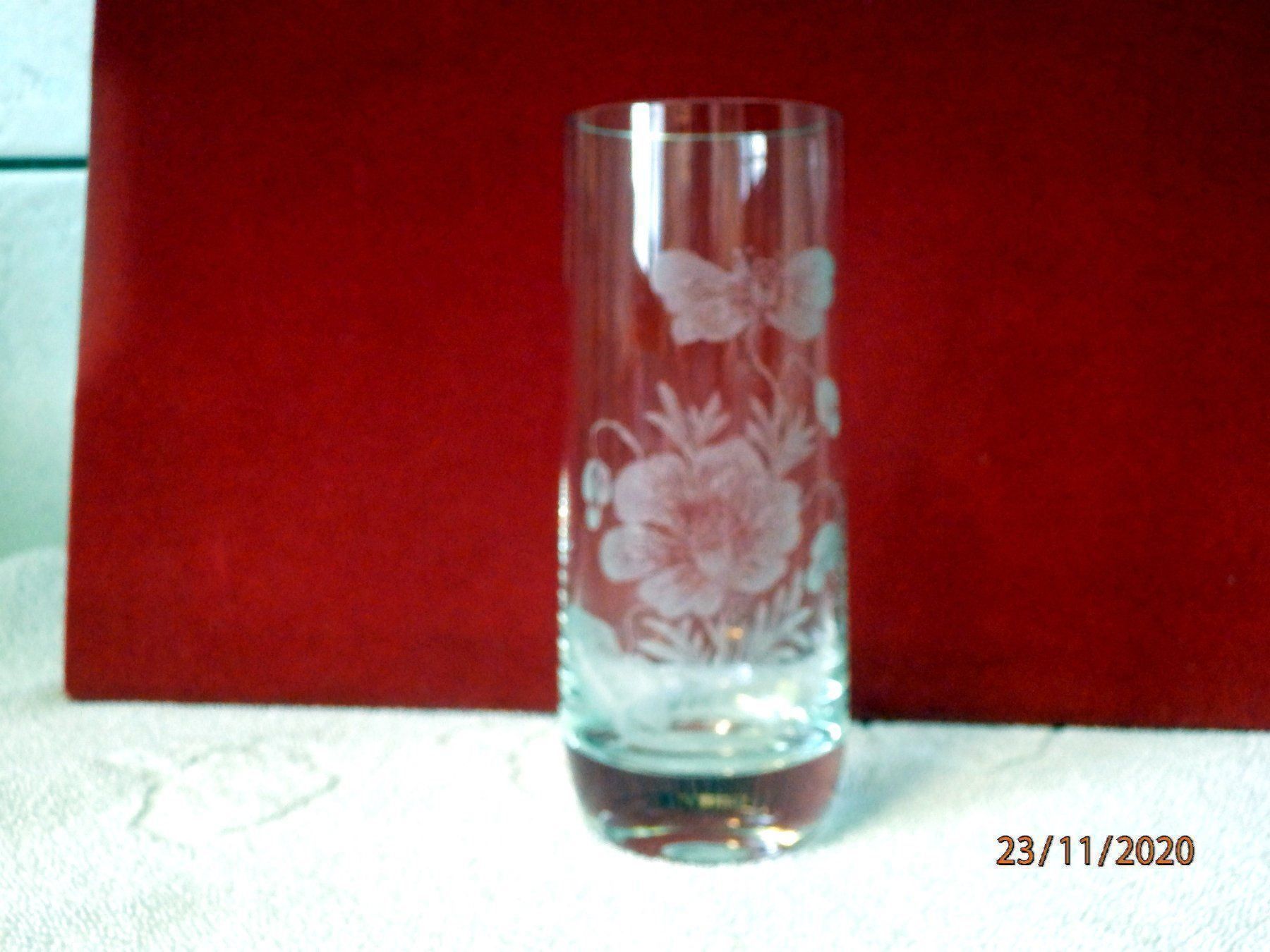 Gläser: Vase oder Trinkglas, Kristallglas, – Gebraucht aus Ueberstorf von dinbau