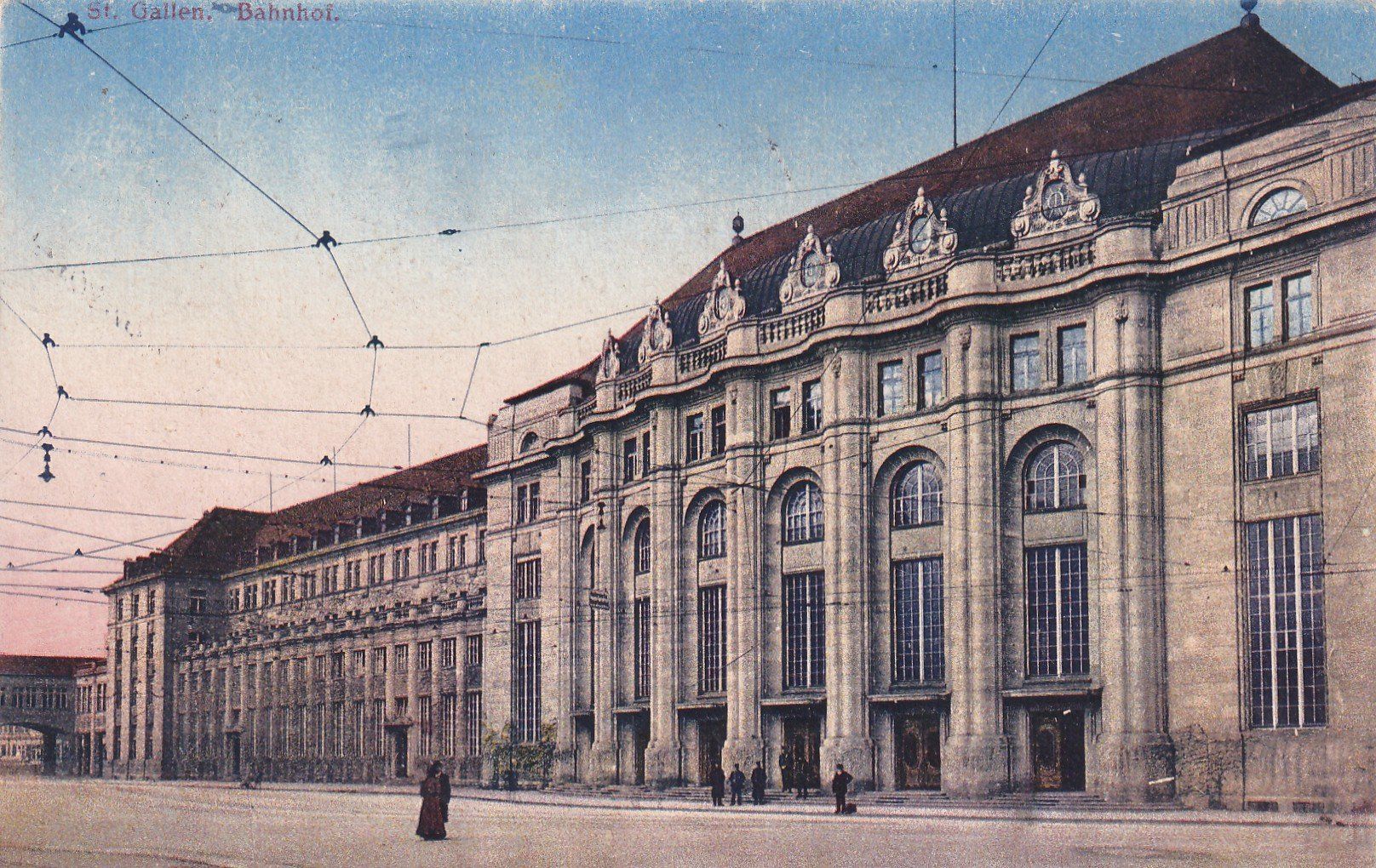 Cartoline postali: St. gallen Bahnhof  1920 – Usato da Cormoret venduto da Pascalll2001