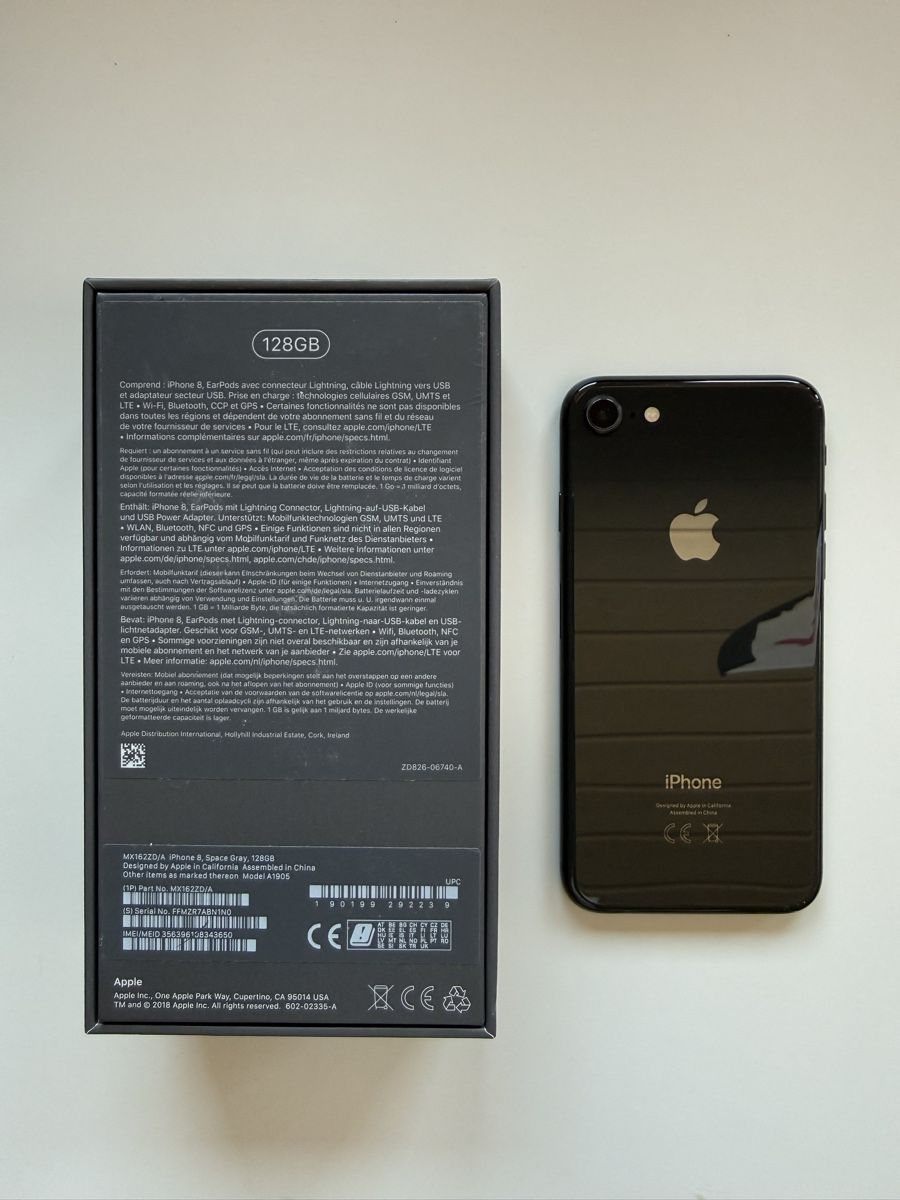 Apple Handys / Smartphones: iPhone 8 128GB Opal Black mit Originalverpackung – Gebraucht aus Seengen von Emanoo 1