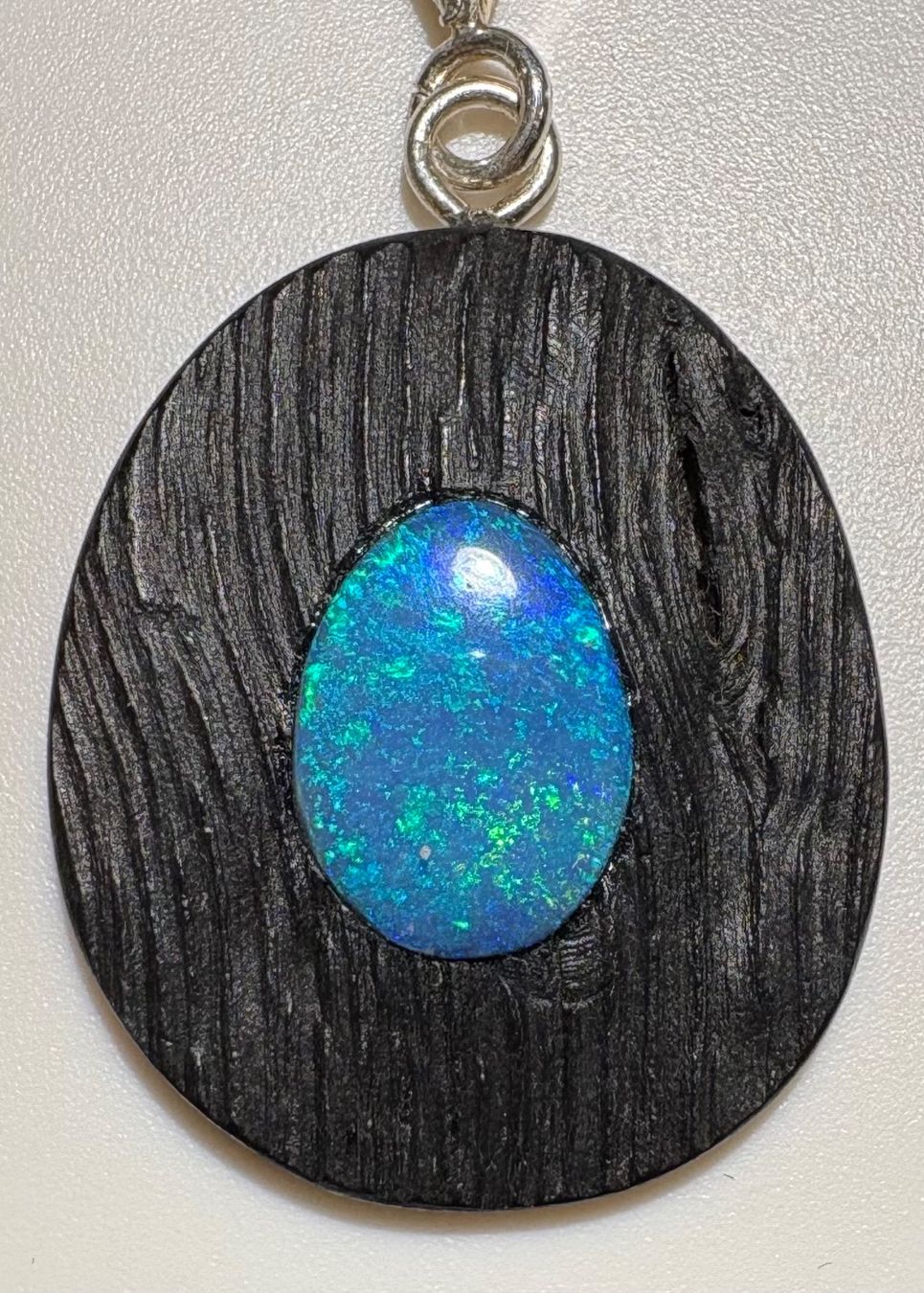 Catenine: Opal Halskette Mooreiche-Silber, Lightning Ridge Australien – Nuovo (secondo la descrizione) da Wilen b. Wil venduto da Tschirio 2