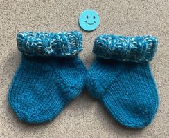 Babysocken - Farbe türkis mit grau 🎨- ab ca. 3 Monate - NEU