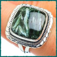 SERAPHINITE, Seraphinit Ring 925 Silber