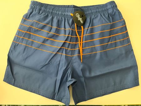 BUFFALO, Badeshorts Herren, Grösse L, Dunkelblau/Orange