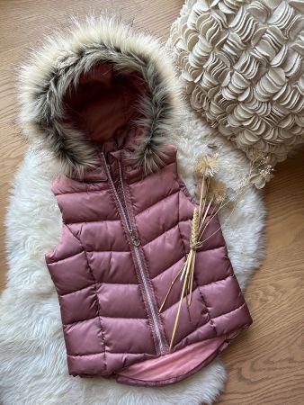 Mädchenweste mit Kapuze, Rosa, Gr. 134/140 *NEU