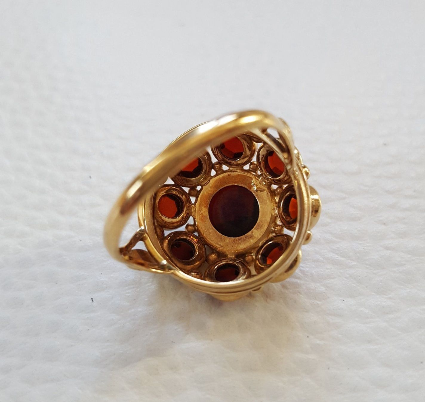 Anelli: Gold 585 Ring Mit Granaten – Usato da Wald ZH venduto da Dasilver 1