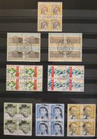 Schweiz 1990 EUROPA Postgebäude, Pro Patria 8x 4er-Blöcke CT