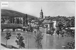 Olten - Holzbrücke mit Aare