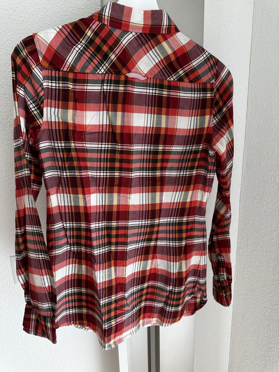 Tommy Hilfiger Camicette: Tommy Hilfiger Bluse rot-weiss kariert – Usato da Honau venduto da salverella 3