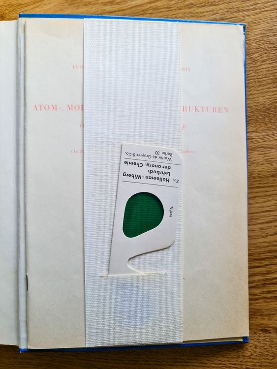 Livres: Lehrbuch der anorganischen Chemie von Holleman - Wiberg – D'occasion à Sempach Station par Semion 4