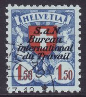 Dienstmarke BIT SBK-Nr. 22z (geriffeltes Papier 1936-1937)
