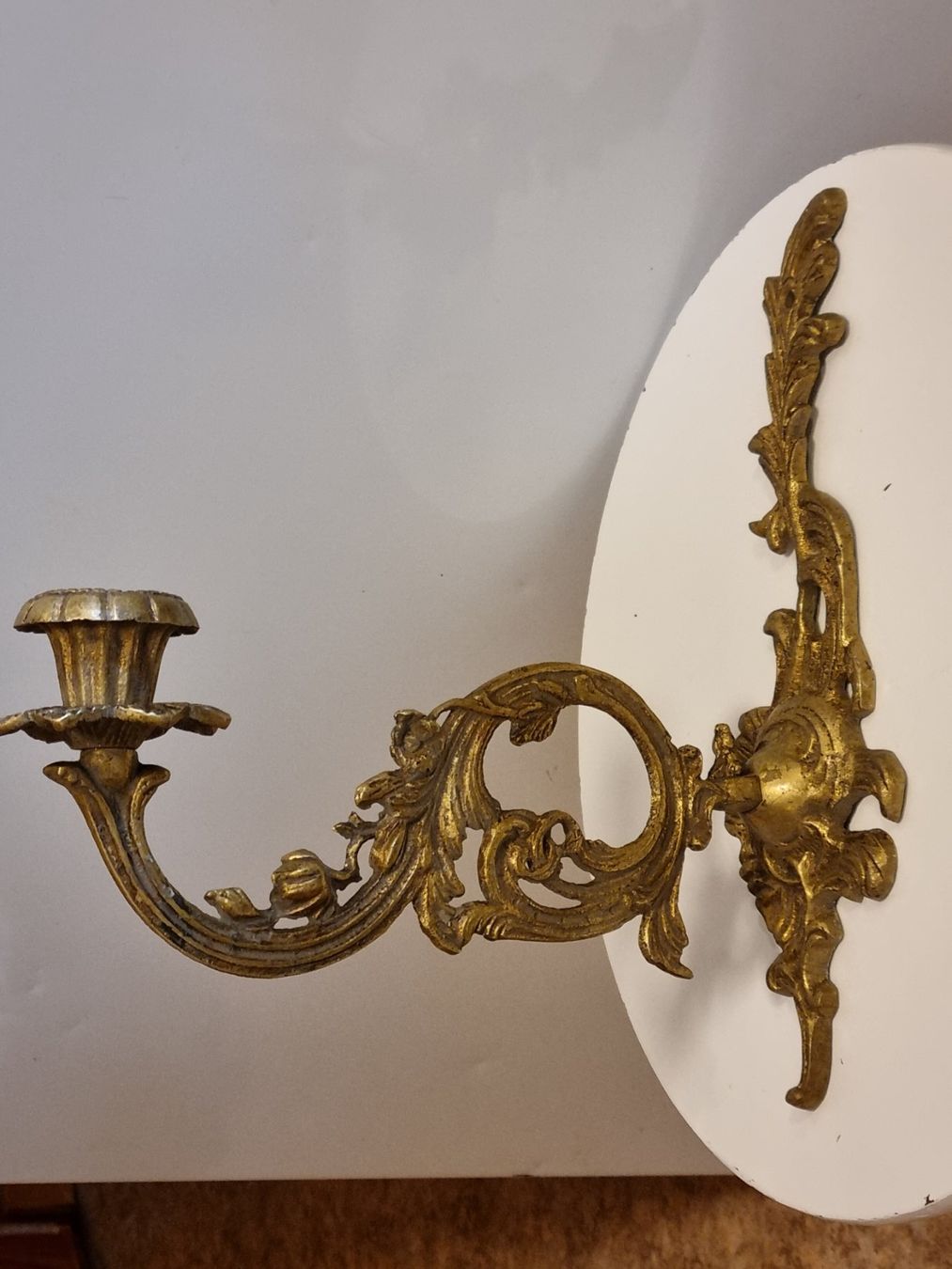 Portacandele: Antiker Wandkerzenhalter Messing/Bronze um 1900 – Usato da Scharnachtal venduto da devin03 1