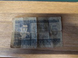 Banknote 5 Schilling Oesterreichische Nationalbank gebraucht