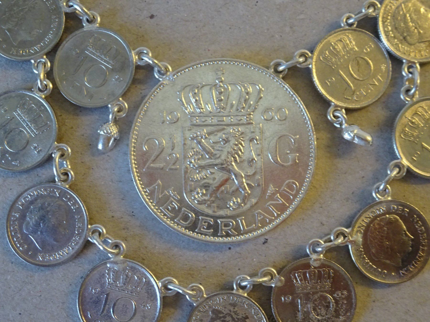 Catenine: Collier Münzen Kette -  Niederlande – Usato da Esslingen venduto da eintagammeer 3