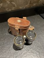 Antikes Opernglas Feldstecher Fernglas mit Kompass & Köcher