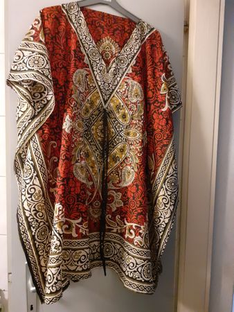 Leichtes Sommerkleid mit Paisley-Muster & Schnürung Gr. XL