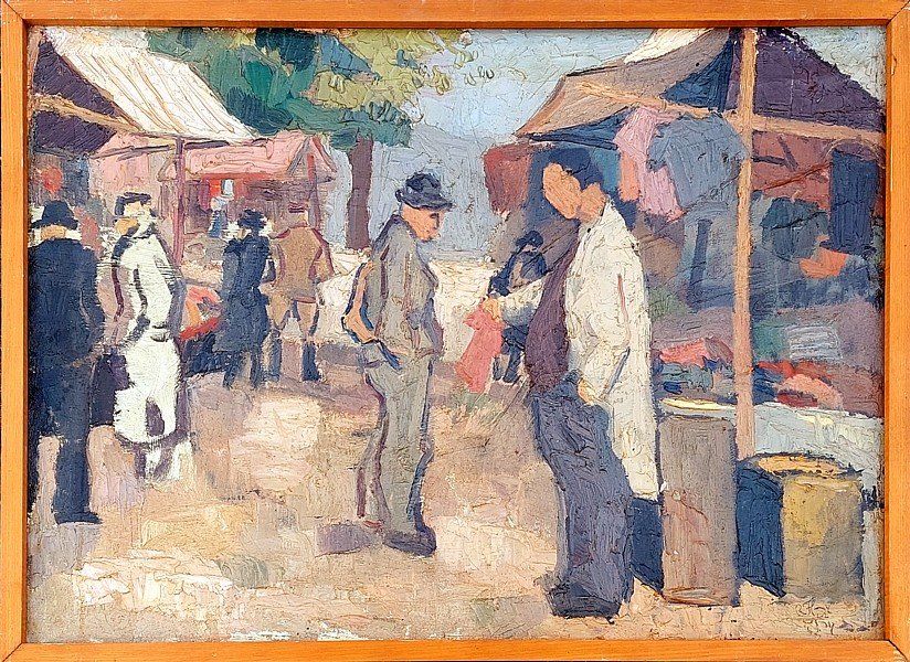 Dipinti: LES PEINTRES SUISSES - Robert Fleury - La foire – Usato da Montmelon venduto da canelle-12 1