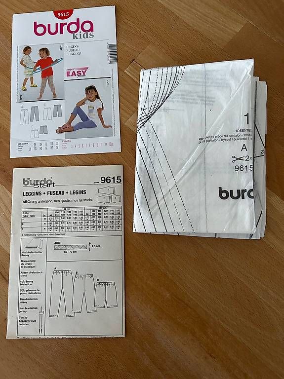 Cartamodelli: Schnittmuster Burda 9615, Leggins – Usato da Arbon venduto da Tschu79
