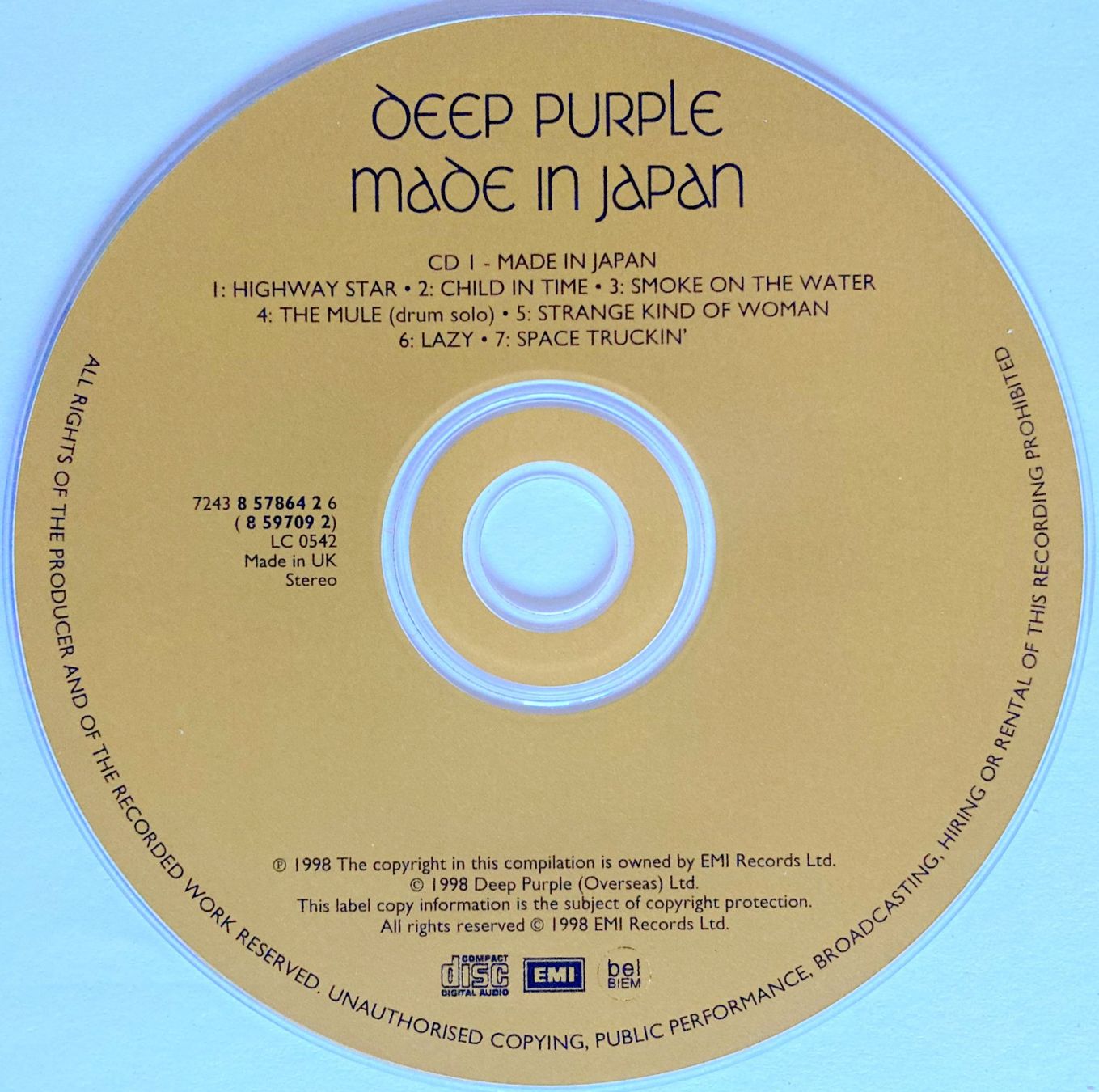 CD: DEEP PURPLE - MADE IN JAPAN – Usato da Bottens venduto da hotter-than-hell 2