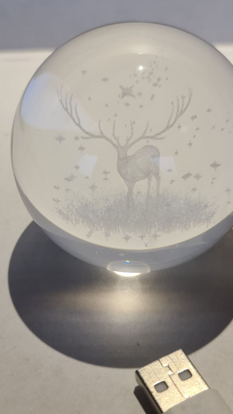 Alle Dekorationen: 3D Hirsch Gravierte Kristallkugel 60mm – Neu (gemäss Beschreibung) aus Uerkheim von Kaufoption 5