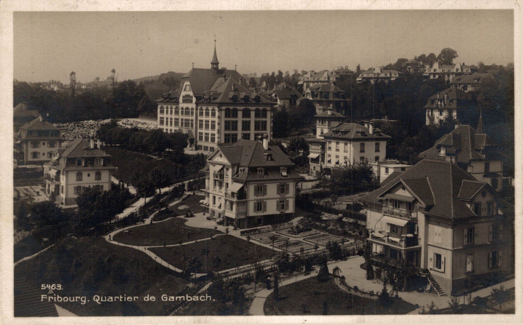 Ansichtskarten: Fribourg. Quartier de Gambach – Gebraucht aus Bronschhofen von Astore